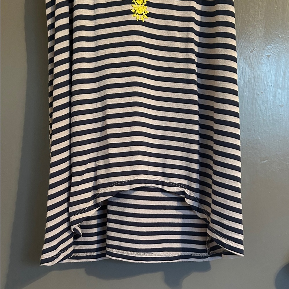 Striped Tank Top with Yellow Embroidery Small - Picture 5 of 8